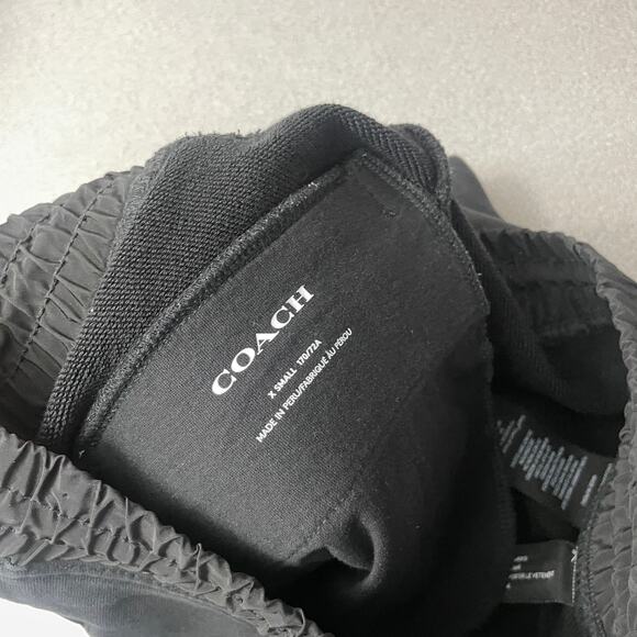 Coach Signature Sweat Shorts Mens XS Black Athleisure Lounge Logo *Altered/Crop - Picture 8 of 11